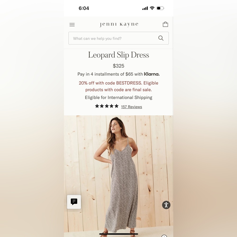 Jenni Kayne cheetah slip dress